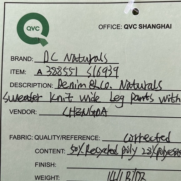 Ladies Denim&Co wide leg sweater knit cropped ankle pants w pockets - Picture 6 of 7